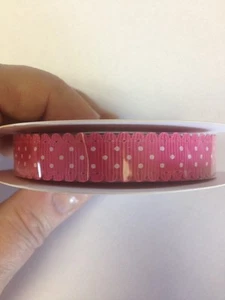 "MELON MAMBO" Stampin'Up! RETIRED 1/2" SCALLOP DOTS Ribbon 10 Yards each roll - Picture 1 of 4