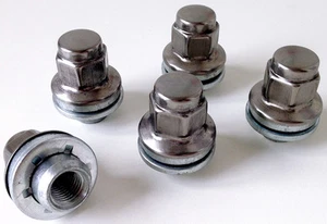 5 x Especificaciones Originales M12 x 1.5 19mm Hexagonal, Asiento Plano O.E Estilo Aleación Tuercas de Rueda Cerraduras - Imagen 1 de 2