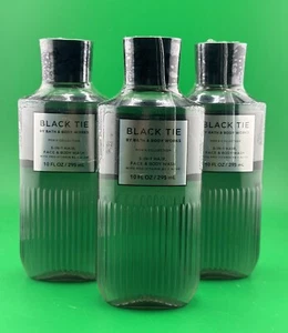 Bath & Body Works Black Tie men's collection 3-in-1 hair face body wash x 3 10oz - Picture 1 of 3