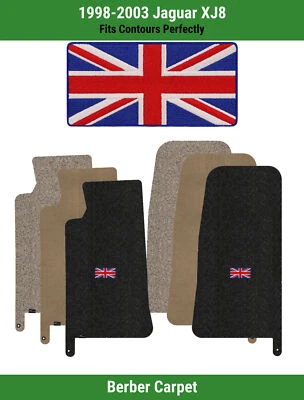 Alfombrillas de primera fila Lloyd Berber para Jaguar XJ8 1998-2003 con logotipo de bandera británica Foto 1 de 4
