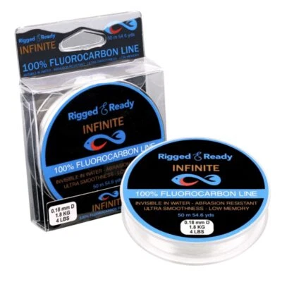 Líder de línea de pesca Infinite Fluorocarbon 4 lb - 1,8 kg 100% Fluorocarbono. 50m Foto 1 de 4