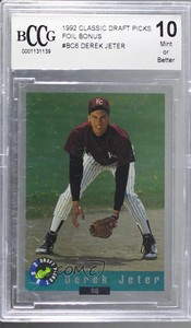 1992 Classic Draft Picks Foil Bonus Derek Jeter #BC6 BCCG Mint HOF