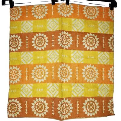 Almohada de mantel cuadrada de tela de tapicería de girasol floral amarillo naranja 2 piezas Foto 1 de 3