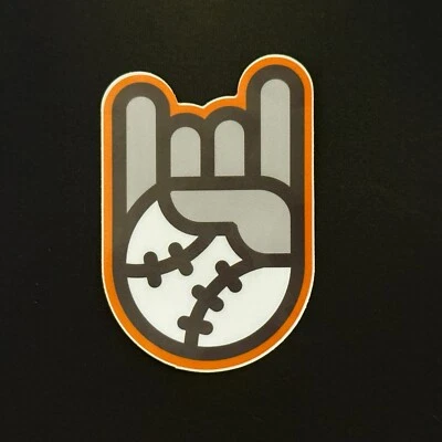 Adesivo de regras de beisebol » 3"x2" » Laranja e cinza » Adesivo de vinil de alta qualidade - Imagem 1 de 3