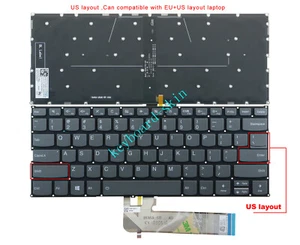 New for Lenovo Flex 6-14ARR Flex 6-14IKB laptop Keyboard US With Backlit - Picture 1 of 4
