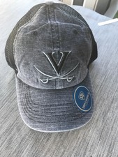 VIRGINIA CAVALIERS NCAA TOP OF THE WORLD BLACK Plain  HAT Adjustable OSFM NWT