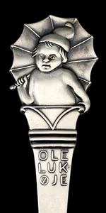 1937 ANTIQUE Sterling Silver Hans Christan OLE LUK OJE Fork - Picture 1 of 4