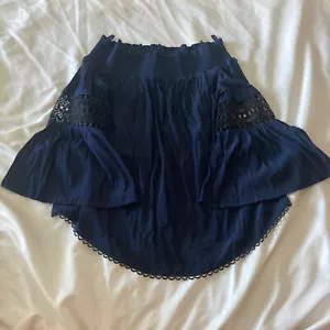 Chicos Women’s Black Crochet Trim 3/4 Sleeve Blouse Size 0 $99 - Picture 1 of 6