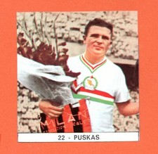 SOCCER CARD FERENC PUSKAS UNGHERIA CALCIATORI D'ORO IL MONELLO
