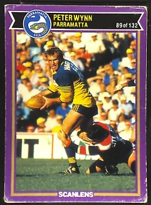 1987 #89 Peter Wynn Parramatta Eels Scanlens rugby league NRL card - Picture 1 of 2