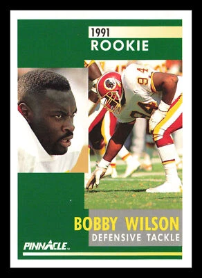 Bobby Wilson #313 1991 Pinnacle Washington Redskins Football - Image 1 of 2
