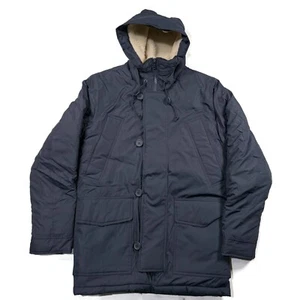 J Crew Mercantile Hooded Parka Jacket Mens XS Navy Blue NWT Sherpa Lined Hood - Picture 1 of 13