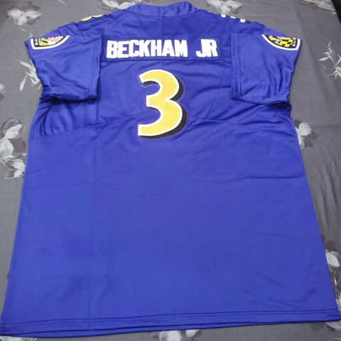 Odell Beckham Jr. #3 Baltimore Ravens Vapor Rush Purple Stitched Jersey Pick SZ Cover