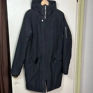 Slate & Stone Jay Hooded Winter Parka Black Jacket Coat Small - Picture 1 of 10