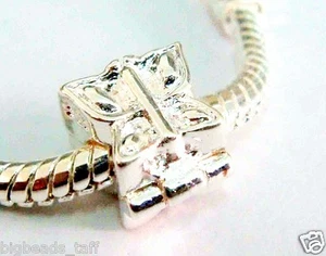 Silver Metal Stopper beads 5mm hole fit European snake chains DIY Craft - Picture 1 of 4
