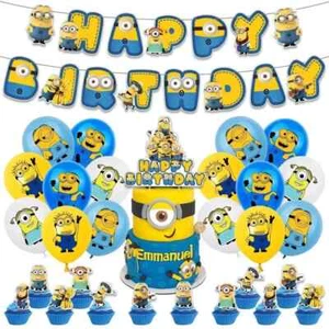 Minions Theme Birthday Party Supplies Kits,for Kids Birthday Party Decoration - Picture 1 of 7