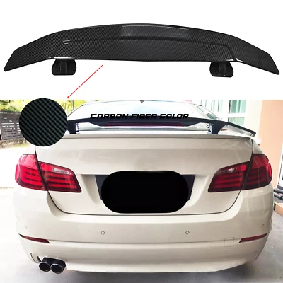52" Carbon Fiber Spoiler Wing Rear Trunk Wing GT Style For BMW F10 528i 535i Foto 1 de 4