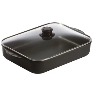 Eurolux Auflaufform 35 x 25 cm Induktion Bratreine Aluguss Antihaft & Glasdeckel - Bild 1 von 9