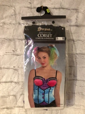 Amscan Storybook безумный шляпник корсет костюм женщин S/M Алиса Страна чудес Хэллоуин - Изображение 1 из 2