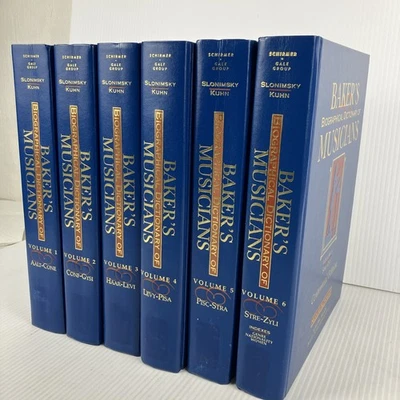 Bakers Biographical Dictionary of Musicians 6 volumes Centennial Edition 2001 - Image 1 of 4