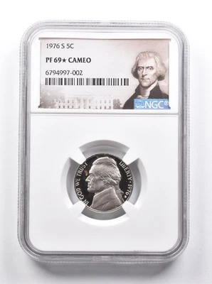 PF69 * STAR 1976-S Jefferson Nickel NGC *7481 - Image 1 of 3