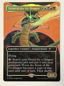 Scion Of The Ur-Dragon Secret Lair Devastation Dragons MTG Rainbow Foil MTG NM - Picture 1 of 2