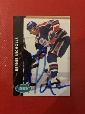 1991-92 Parkhurst Bernie Nicholls AUTO Edmonton Oilers #278 - Image 1 of 4