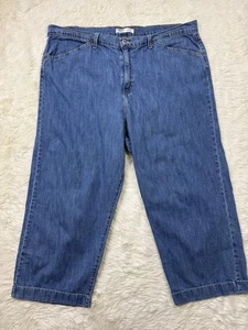 Levi Signature Heritage High Rise Loose Crop Jeans Womens Sz 20 Blue Pants - Picture 1 of 11