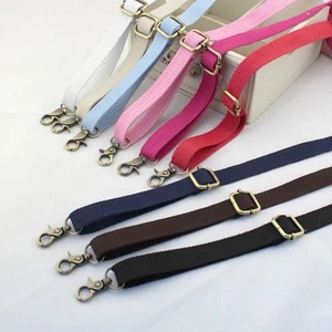 Adjustable Cotton Belt crossbody strap replacement genuine leather bag strap - Q - Picture 1 of 18