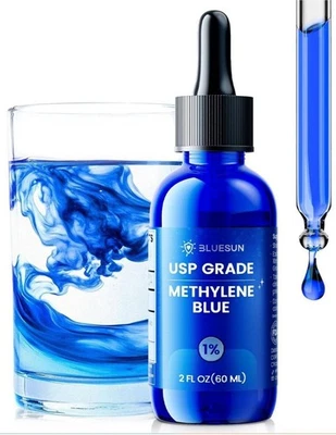 Azul metilano 1% - 60 ml USP grado farmacéutico 99,99% - ultra puro, EE. UU. Foto 1 de 4