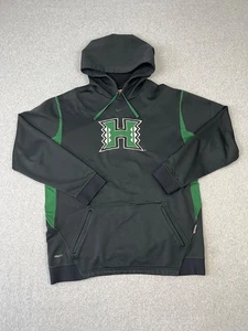 Vintage University Of Hawaii Hoodie Herren L Schwarz Warriors Nike Center Swoosh - Bild 1 von 10