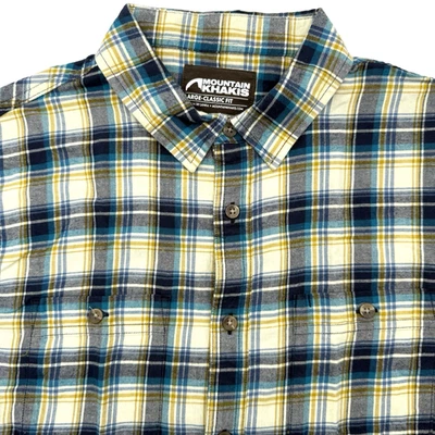 Mountain Khakis Classic Fit Men's Multicolor Striped Hiking Short Sleeve Large - Image 1 of 4