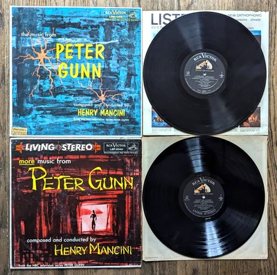 Peter Gunn 2 LP Vinyl Lot Henry Mancini crime jazz S/T + More Music - Image 1 of 4