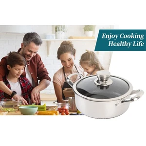 3-Ply 316 Stainless Steel Cookware Set 20cm Saucepan With Lids - Picture 1 of 12