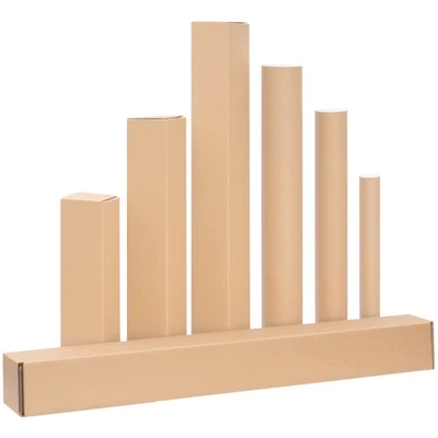 VERPACKING Versandhülsen Versandrolle [Ausführungen und Mengen wählbar] Braun Versandkarton