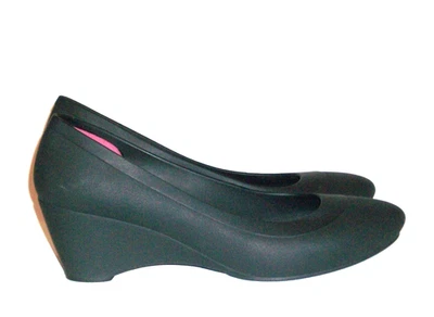Crocs Lina Wedge Dual Comfort Womens Slip On Pumps in Navy Blue Size 6.UK - image 1 of 4