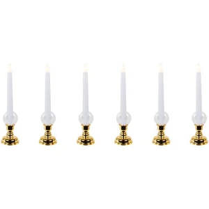 Northlight Juego de 6 Lámparas Velas de Navidad Blancas con Control Remoto y Temporizador, 9.5" - Imagen 1 de 7