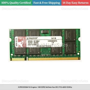 KVR533D2S4/1G Kingston 1GB DDR2 SoDimm Non ECC PC2-4200 533Mhz - Picture 1 of 1