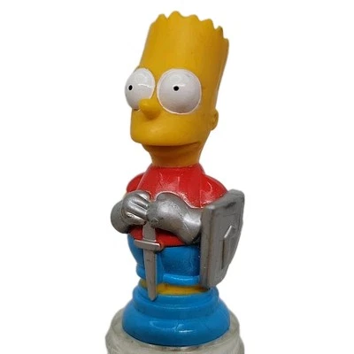 Los Simpson 1992 Bart Simpson rojo pieza de ajedrez de repuesto peón Foto 1 de 4