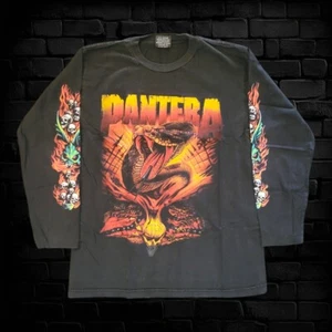 RARE Vintage Pantera Long Sleeve Shirt Snake Flag CFH Metal Heaven Single Stitch - Bild 1 von 7