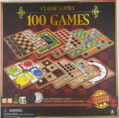 New! Ambassador Board Games Classic Games 100 Games Brand gift holidays - Image 1 of 4