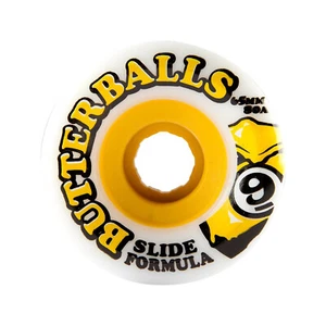 Sector 9 Wheels Slide Butterballs 65mm 80a - White/Yellow (Set) - Picture 1 of 2