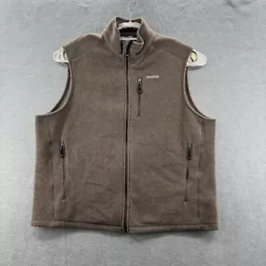 solaris mens size 2XB brown full zip fleece sherpa vest - Picture 1 of 8