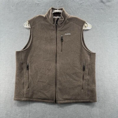 solaris mens size 2XB brown full zip fleece sherpa vest - Image 1 of 4