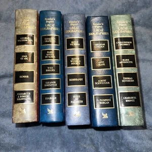 Reader’s Digest Great Biographies 5 Volumes~First Editions 1987~VG Condition - Picture 1 of 18