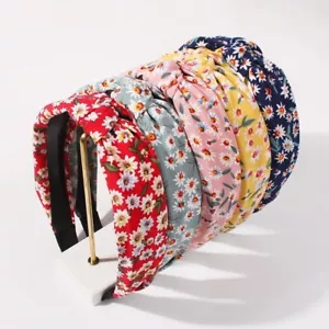 Breites Blumen Stirnband Alice Band Damen Mädchen Haarbänder UK - Bild 1 von 50