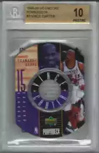 1998-99 UD Encore POWERDECK Vince Carter PRISTINE BGS 10 Rare OUTER SLEEVE #1/1 - Picture 1 of 2