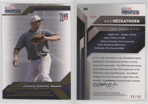 2009 TRISTAR Prospects Plus Gold /50 Kyle Heckathorn #36