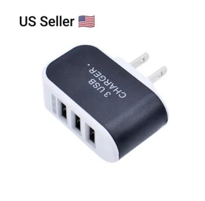 3 USB US Wall Charger Block Intelligent Multiple Ports Wall Adapter Portable New - Picture 1 of 6