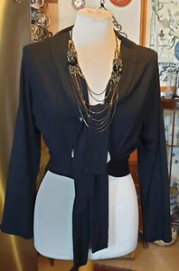 One By Sasson Kedem Black Open Front Short Bolero One Size NwoT - Picture 1 of 11